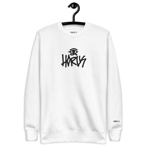 SWEAT HORUS #TRASH - BLANC